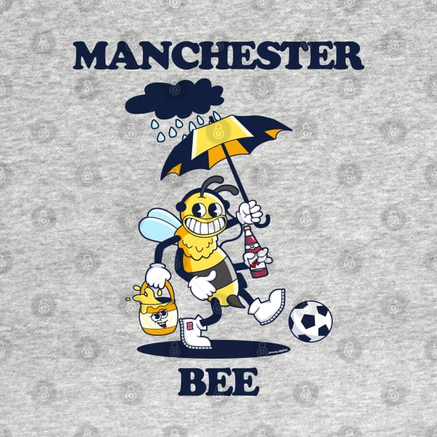 Manchester Bee (1930s rubberhose cartoon character style) by jimmy-digital